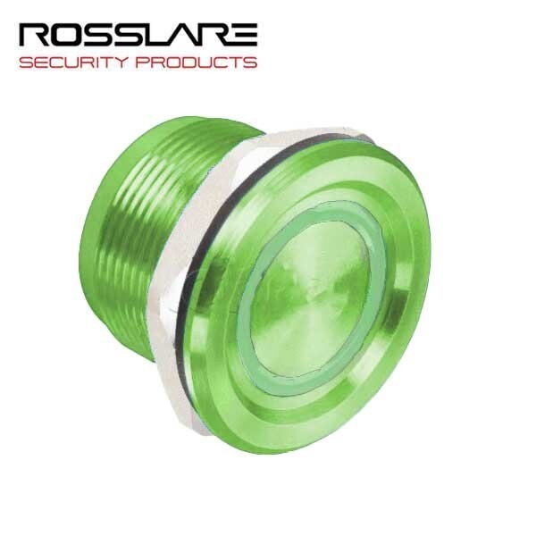 PIEZOELECTRIC SWITCH W/LED RING, PUSH BUTTON-GREEN